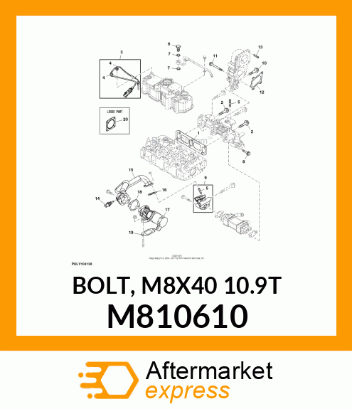 BOLT, M8X40 10.9T M810610