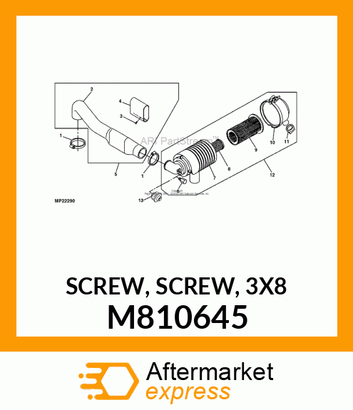 SCREW, SCREW, 3X8 M810645