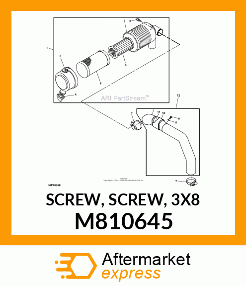 SCREW, SCREW, 3X8 M810645