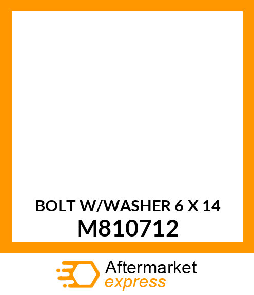 BOLT W/WASHER 6 X 14 M810712