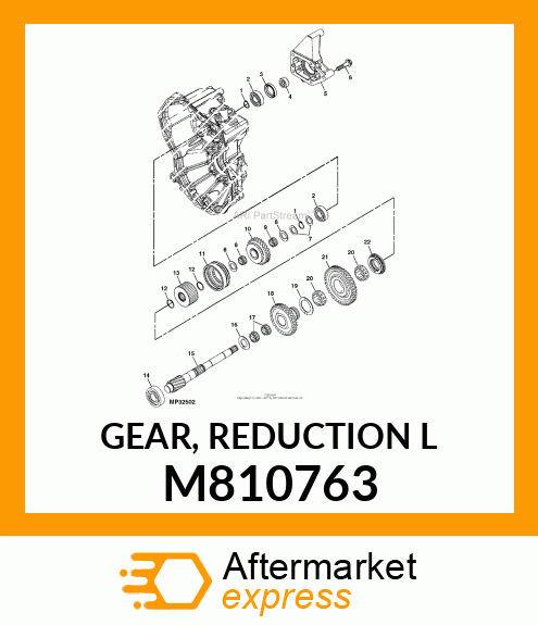 GEAR, REDUCTION L M810763