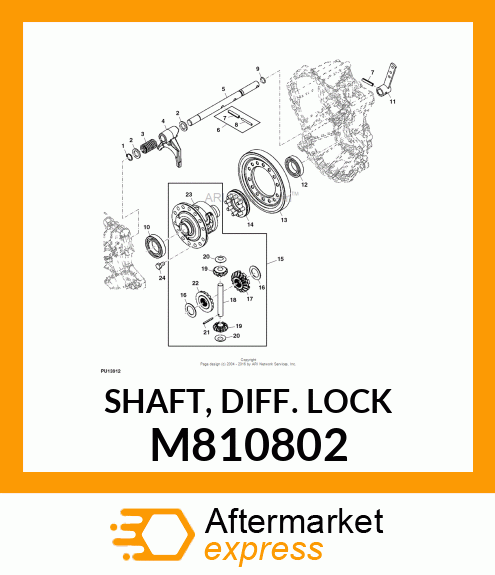 SHAFT, DIFF. LOCK M810802