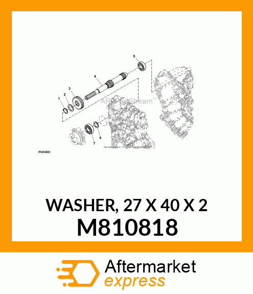 WASHER, 27 X 40 X 2 M810818