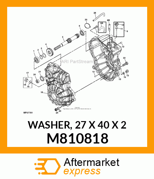 WASHER, 27 X 40 X 2 M810818