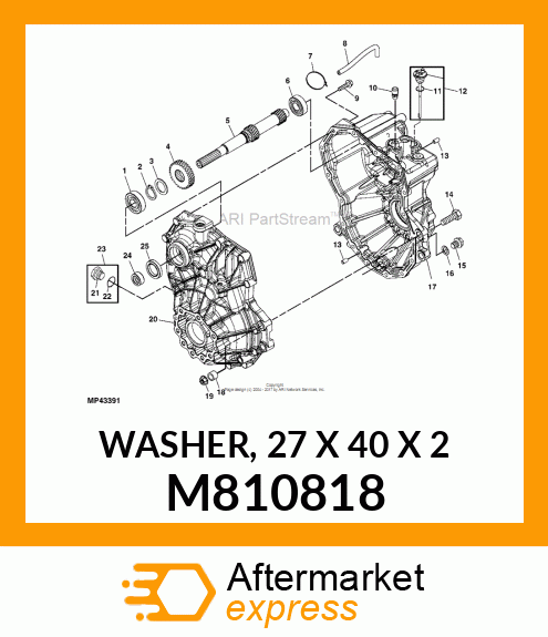 WASHER, 27 X 40 X 2 M810818