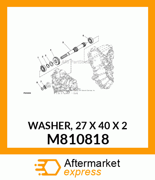 WASHER, 27 X 40 X 2 M810818