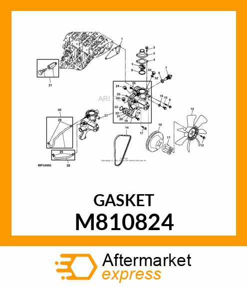 GASKET, FLANGE (PAPER) M810824