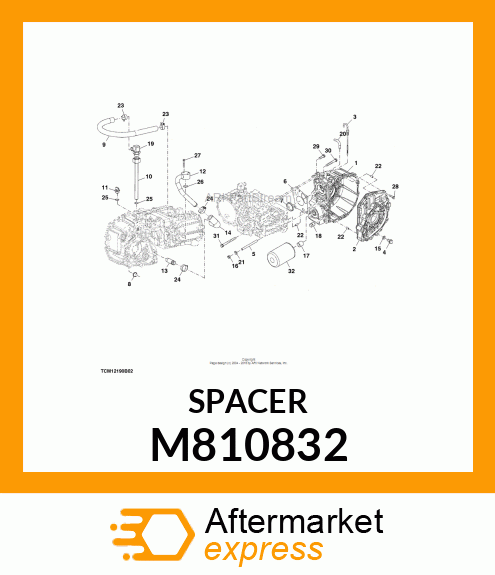 SPACER, 44 X 52 X 6.9 M810832