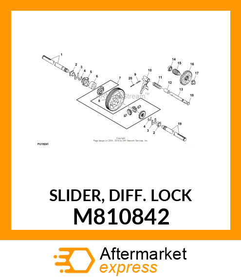 SLIDER, DIFF. LOCK M810842