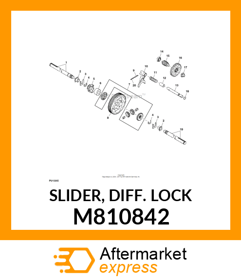 SLIDER, DIFF. LOCK M810842