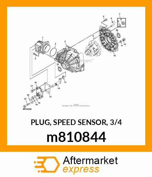 PLUG, SPEED SENSOR, 3/4 m810844