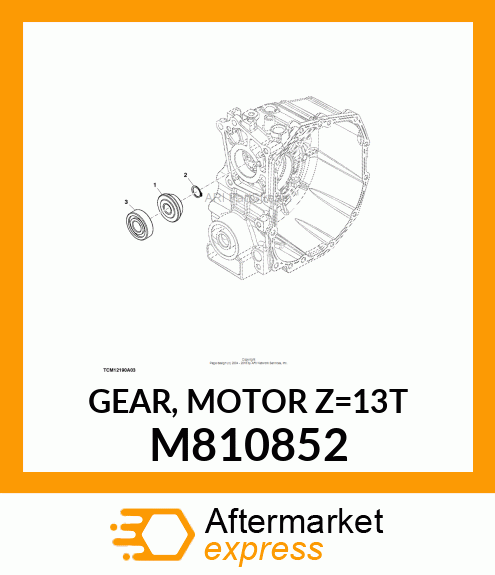 GEAR, MOTOR Z=13T M810852