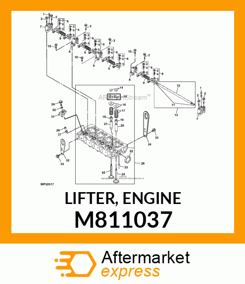 LIFTER, ENGINE M811037