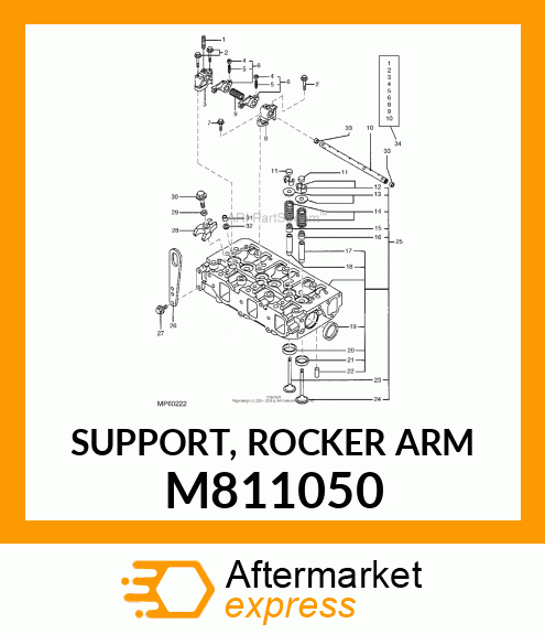 SUPPORT, ROCKER ARM M811050