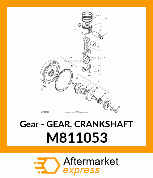 Gear - GEAR, CRANKSHAFT M811053