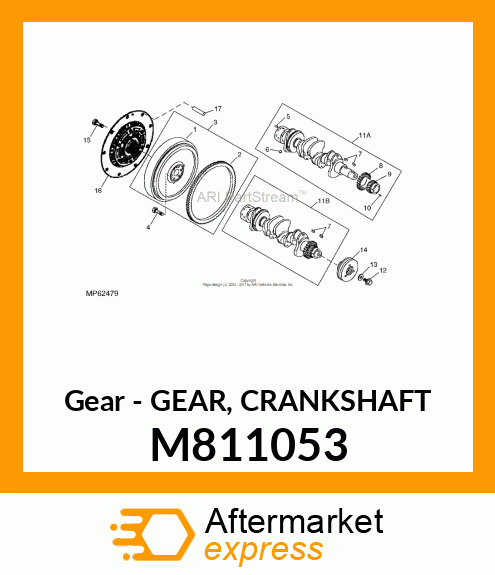 Gear - GEAR, CRANKSHAFT M811053