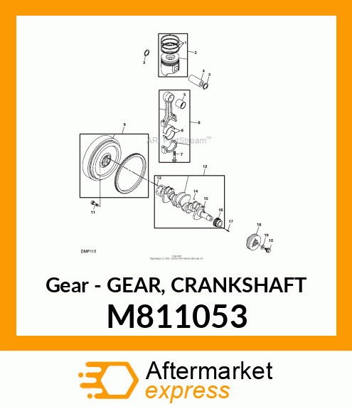 Gear - GEAR, CRANKSHAFT M811053