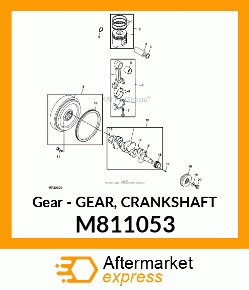 Gear - GEAR, CRANKSHAFT M811053