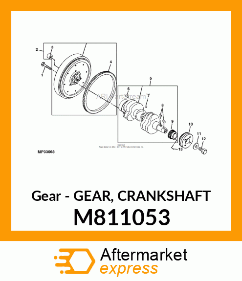 Gear - GEAR, CRANKSHAFT M811053