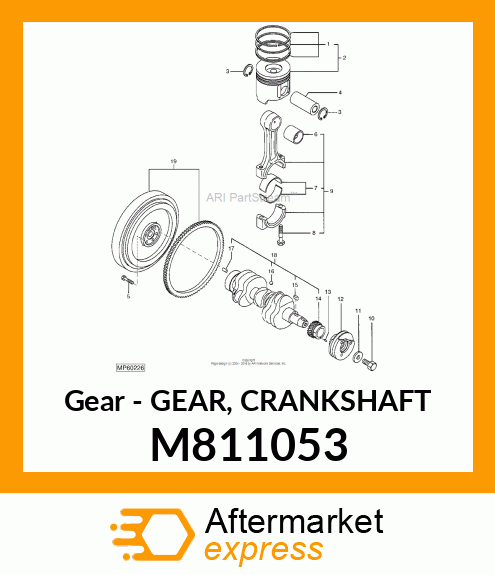 Gear - GEAR, CRANKSHAFT M811053