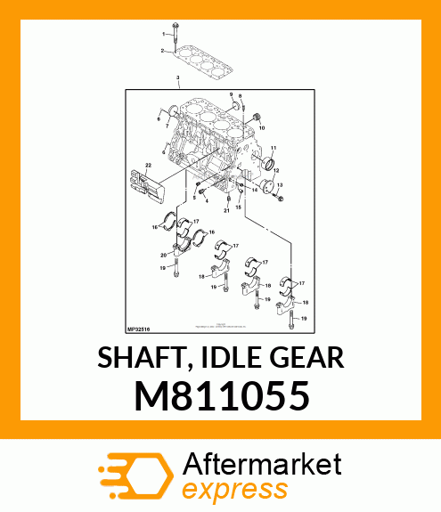 SHAFT, IDLE GEAR M811055