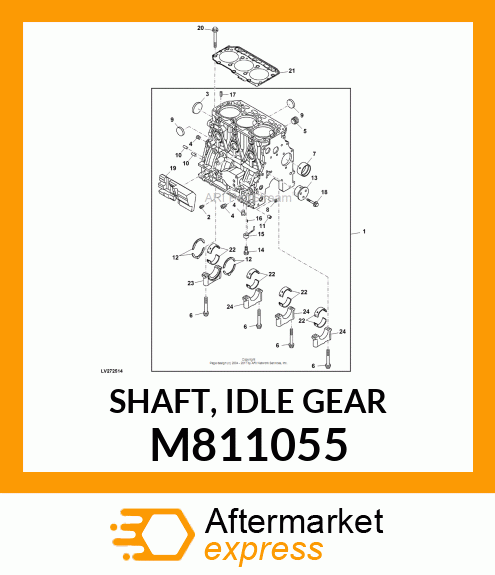 SHAFT, IDLE GEAR M811055