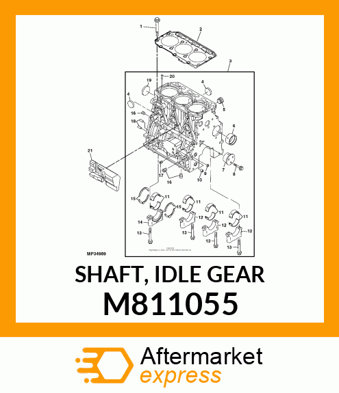 SHAFT, IDLE GEAR M811055