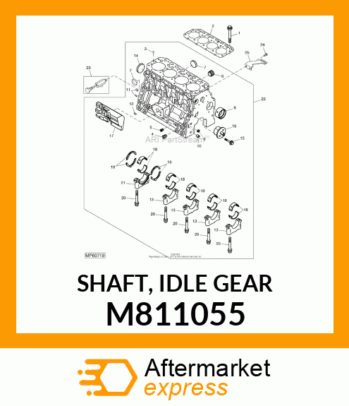 SHAFT, IDLE GEAR M811055