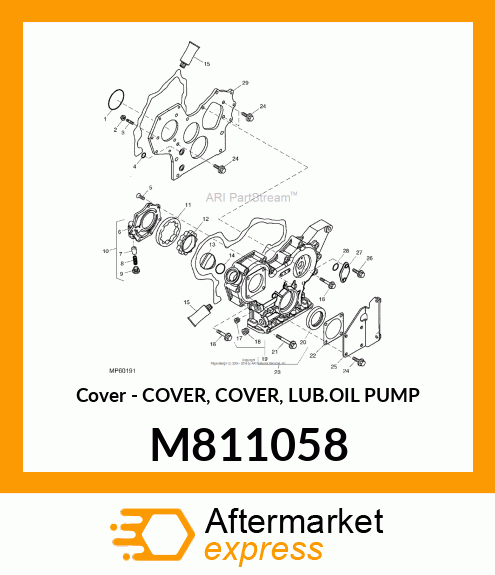 Cover - COVER, COVER, LUB.OIL PUMP M811058