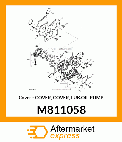 Cover - COVER, COVER, LUB.OIL PUMP M811058