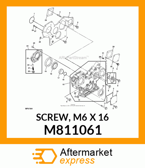 SCREW, M6 X 16 M811061