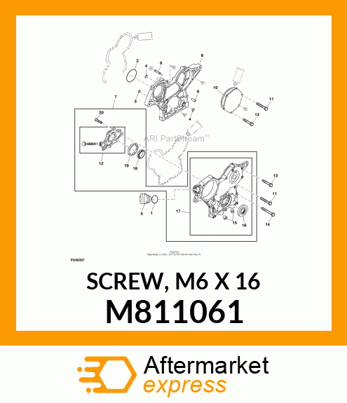 SCREW, M6 X 16 M811061