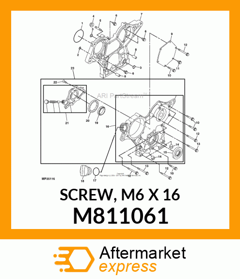 SCREW, M6 X 16 M811061