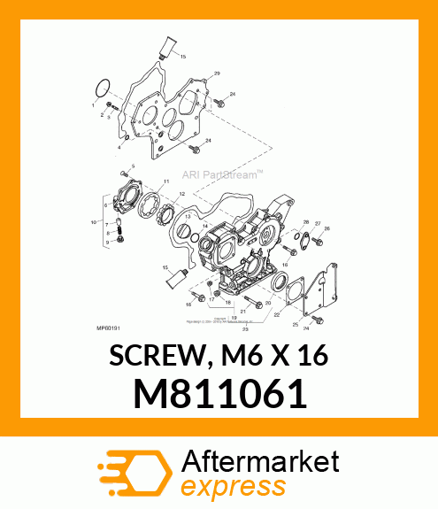 SCREW, M6 X 16 M811061