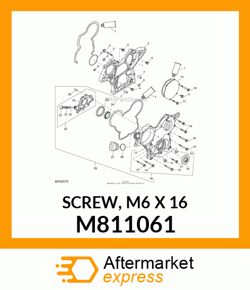 SCREW, M6 X 16 M811061