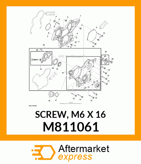 SCREW, M6 X 16 M811061