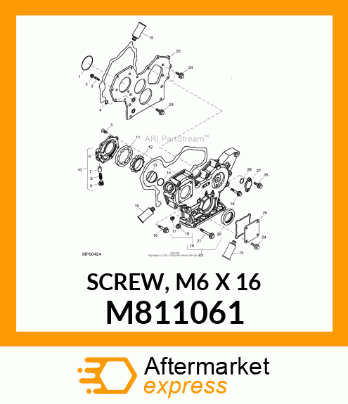 SCREW, M6 X 16 M811061