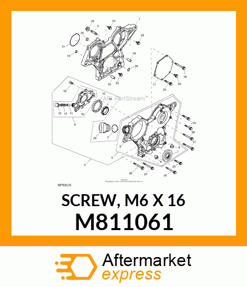 SCREW, M6 X 16 M811061