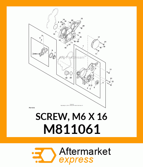 SCREW, M6 X 16 M811061