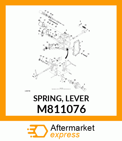 SPRING, LEVER M811076