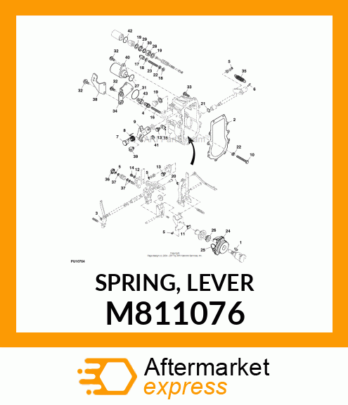 SPRING, LEVER M811076