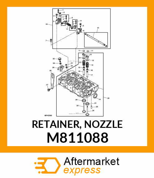 RETAINER, NOZZLE M811088