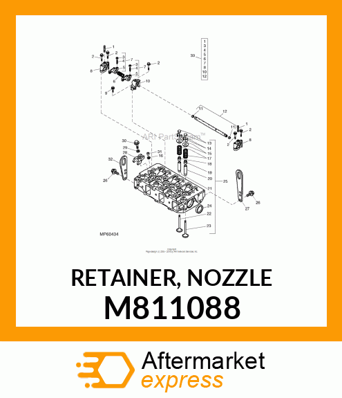 RETAINER, NOZZLE M811088