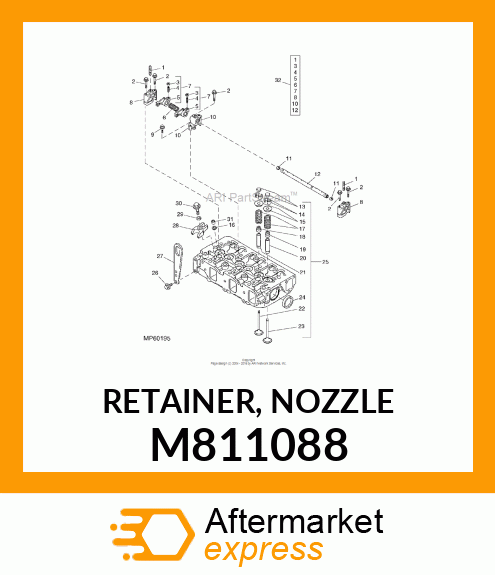 RETAINER, NOZZLE M811088