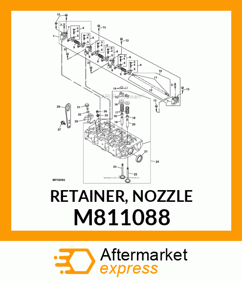 RETAINER, NOZZLE M811088