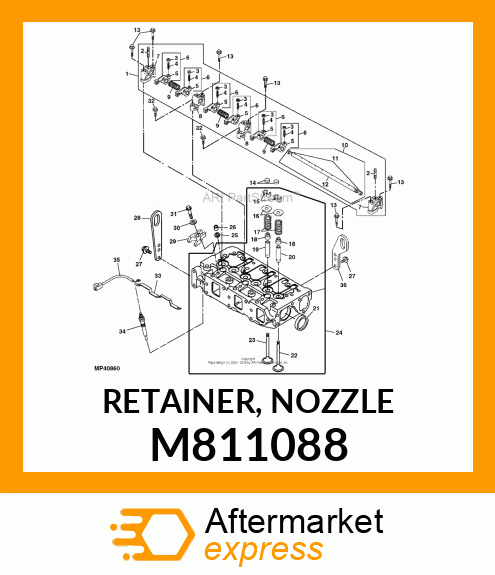 RETAINER, NOZZLE M811088