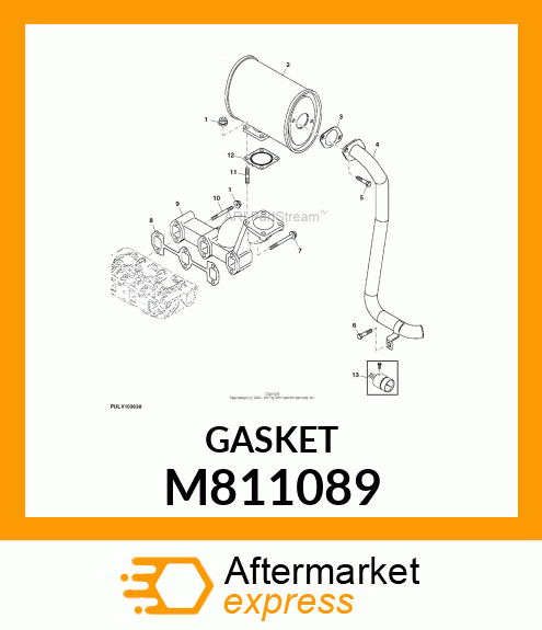 GASKET, SILENCER M811089