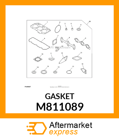 GASKET, SILENCER M811089