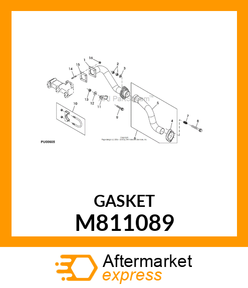 GASKET, SILENCER M811089