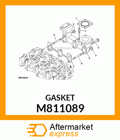 GASKET, SILENCER M811089